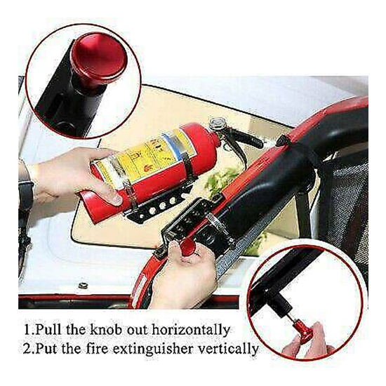 Adjustable Car Roll Bar Fire Extinguisher Holder For Jeep Wrangler TJ YJ JK CJ Thumb {3}