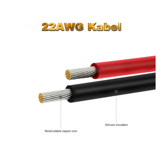 4 Pcs JST BEC Premium Male Female 20cm Cable LED Lipo Battery 22AWG image {2}