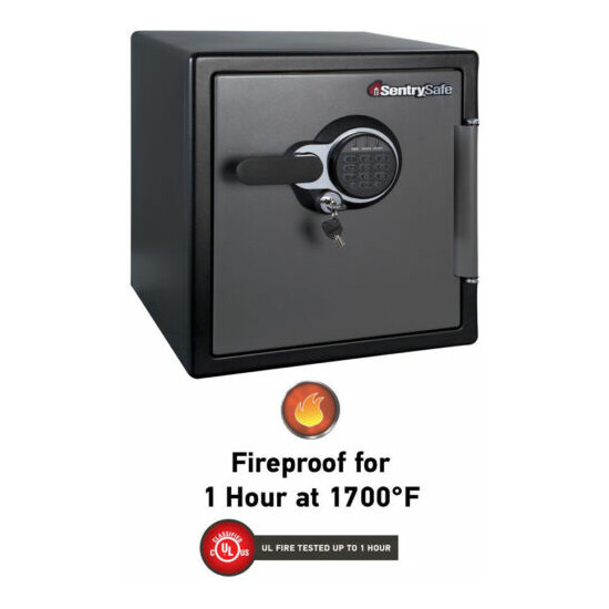 Fireproof Waterproof Safe Electric Lock Digital Keypad Steel Material 1.23 cu ft image {2}