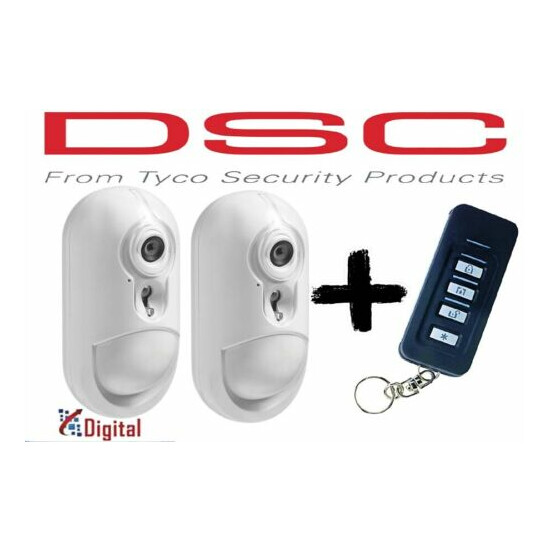 DSC Security Alarm System PACK OF 2 -PG8934 PowerG Wireless Camera PIR Detecto  image {1}