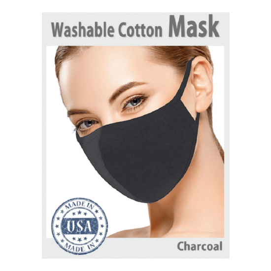 Washable Cotton Face Mask Reusable Breathable Soft Mouth Cover Made in the USA image {8}