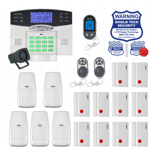 WIRELESS HOME SECURITY SYSTEM LCD BURGLAR HOUSE ALARM VOIP PHONE LINE DIALER EY image {1}