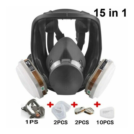 Full/Half Face Gas Mask Respirator Painting Spraying Safety Protection Facepiece Thumb {36}