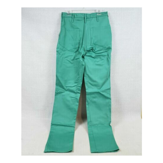 Stanco Proban Green Flame Resistant Welding Pants 32" W x 40"L NOS 4-Pocket USA image {4}
