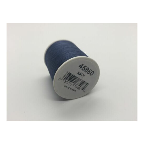 Sewing Thread 100% Cotton Spool Navy Blue Yards All Purpose Sew USA Quilting image {5}