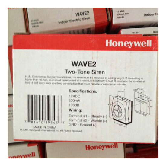 Honeywell Wave2 Two Tone Siren 15 watt surface mount image {3}