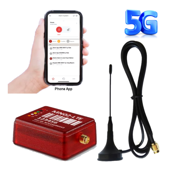 $12/m 5G LTE-M Cellular Communicator Phone App Arm Disarm Alarm System Dialer 4G image {1}