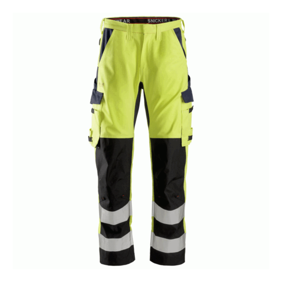 Snickers 6364 ProtecWork, Flame Retardant Arc Protection Hi-Vis Trousers Class 2 image {2}