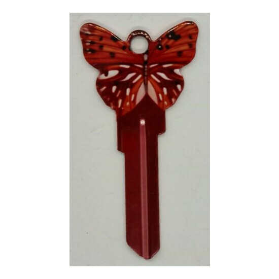 Butterfly Shaped House Key Blank - Red Butterfly - Keys - Locks  image {1}