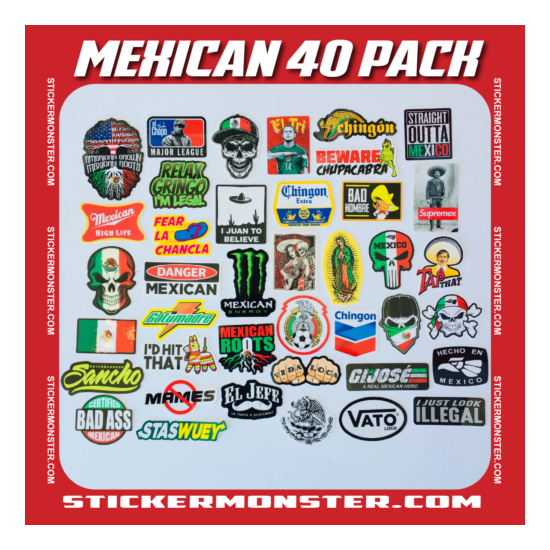 MEXICAN CHINGON Hard Hat Stickers 40 MEXICO HardHat Sticker Pegatinas cascos  image {1}