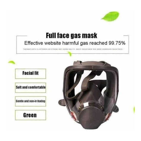 17 in 1 Full Face Facepiece For Painting Spraying Safety Respirator Gas Mask Set image {3}