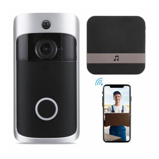 Smart Wireless WiFi Ring Doorbell Phone Door Ring Intercom Security Camera Bell image {2}
