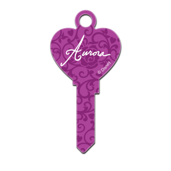 Disney Aurora Heart Shape House Key Blank - Collectable Key - Princesses image {2}