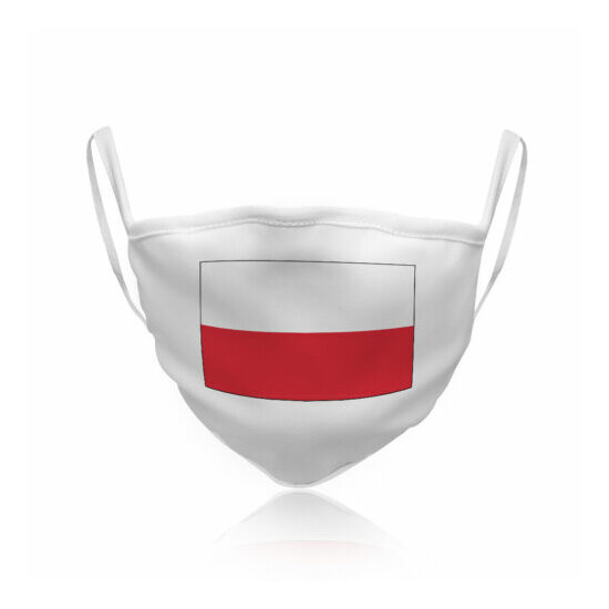 Washable Reusable Face Mask Poland Polish Flag Country Pride Patriotic National image {1}