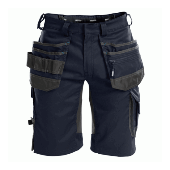DASSY Trix 250083 Sretch Multi-Pocket Work Shorts - Azure Blue image {5}