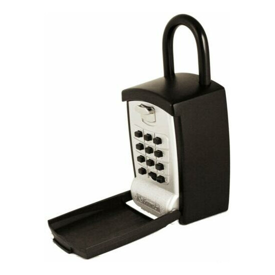 Push Button Lockbox Large Capacity Key Storage Lock Box Alpha Numeric Key Safe Thumb {3}