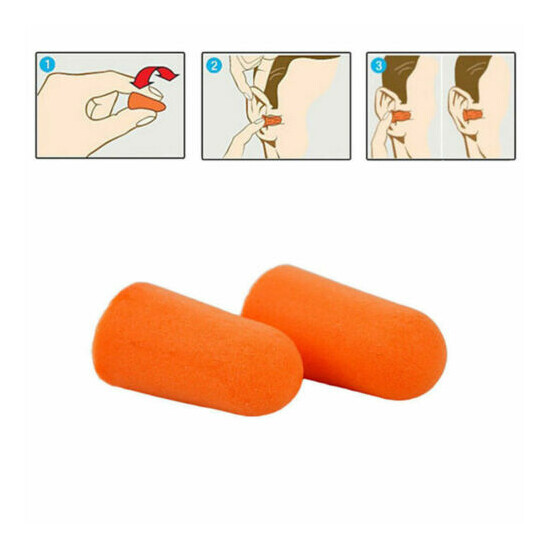 400pc Ear Plugs Lot Bulk soft Orange foam sleep travel noise shooting earplugs  image {2}