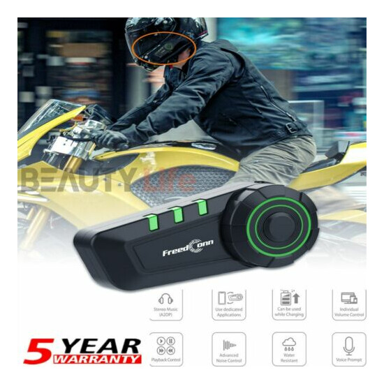 Bluetooth Motorcycle Helmet Headset Motorbike Headphone Microphone Dual Charger image {1}