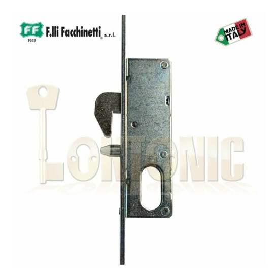 Facchinetti Narrow Stile Small Oval Cylinder Hook bolt Sliding Door Lock  image {2}