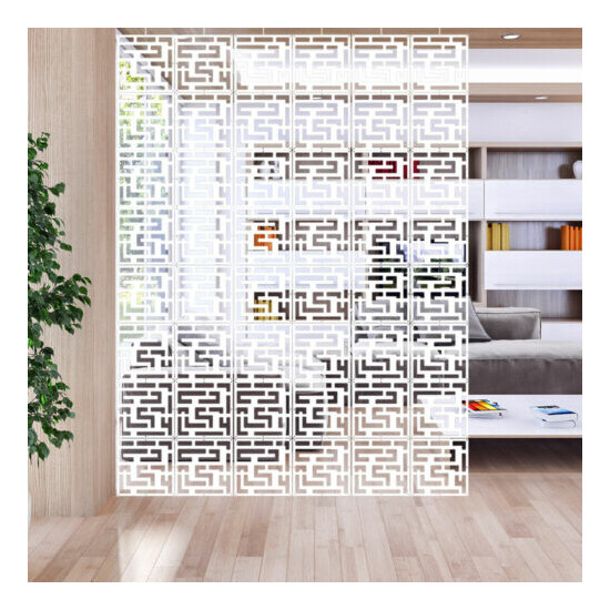 12x White Hanging Screen Room Divider Panels Partition Wall DIY Home Decor 11" image {4}