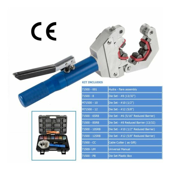 Hose Hydraulic Crimper Tool Steel Handheld Car Repair Metalworking Household Kit image {4}