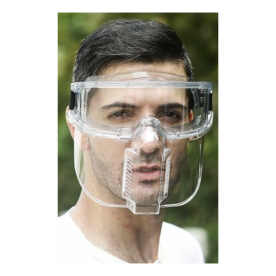Anti-Fog Safety Goggle with Face Shield Attachment Mask 2020; Full Face Shield image {1}