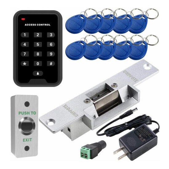 One Door Access Control Keypad System with Fail-Secure Strike Lock image {1}