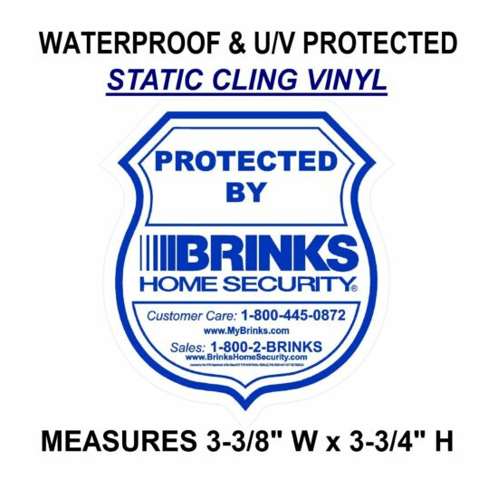 12 Waterproof BRINKS Home Security Alarm In Use Window Warning Sticker Decal lot image {3}