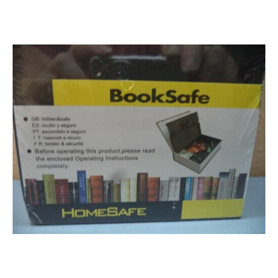 HomeSafe The New English Dictionary Black Metal Book Safe 180 x 115 x 55 mm NIP  image {4}