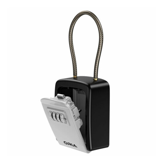 Outdoor Padlock 4&Digit Combination Password Key Lock Storage Safe Security Box Thumb {2}