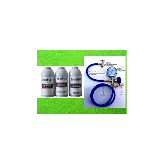 R22 Oil Charge, Recharge Kit 9992, Envirosafe, Oil Charge Refrigerant (3) Cans image {1}