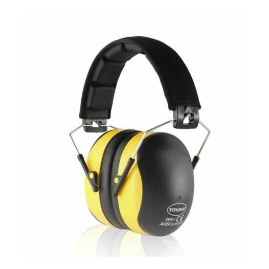 TITUS PREMIUM 37 NRR EARMUFFS HEARING PROTECTION NOISE REDUCTION w/ CASE USA  image {4}