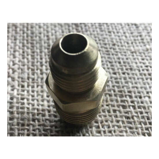 Brass FLARE Adapter, FOR TUBING O.D. 1/4" Male Flare x 3/8" Male Flare, 45 DEG. image {3}