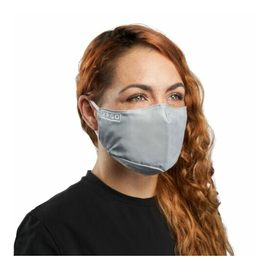 XRGO XM25GR Washable Reusable Cloth Face Mask w/ Carbon Activated Filter Gray image {2}