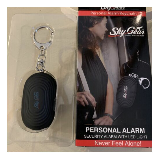 Personal Safety Loud Alarm Keychain, Bright LED Light, Self Defense Siren image {1}