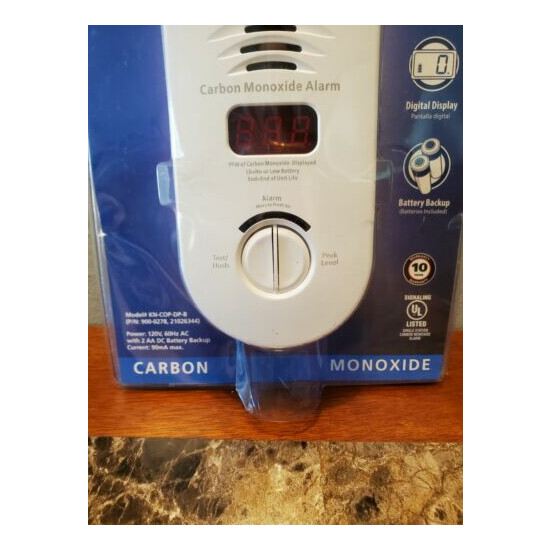 Kidde Dual Power Digital Display Carbon Monoxide Alarm KN-COP-DP-B image {2}