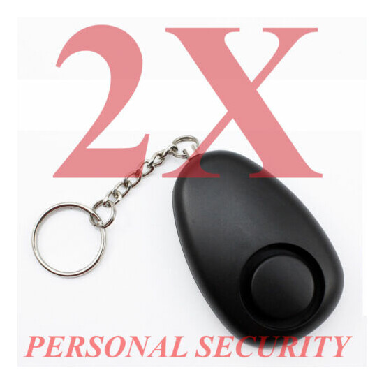 2 x PREMIUM PERSONAL SECURITY 120dB LOUD Panic Alarm,Safety Guard Siren keyring  image {1}