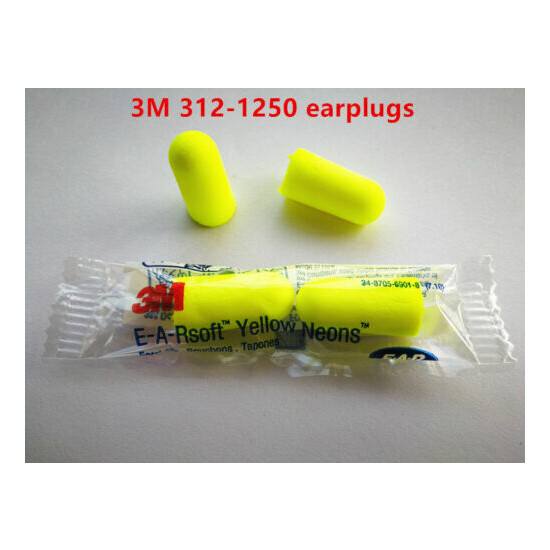 3M E-A-Rsoft 312-1250 Yellow Neon Dispose Earplug 33dB SleepAid Various Quantity image {1}