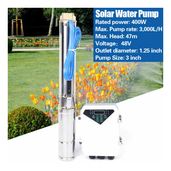  3" Solar Water Pump 304 Stainless Steel Deep Well Submersible Pump 48 V 400 W image {3}
