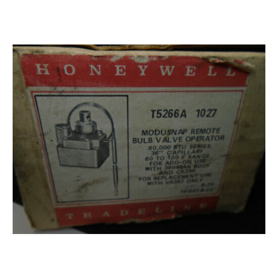 NEW Honeywell Tradeline T5266A 1027 Modusnap Gas Control Valve  image {10}