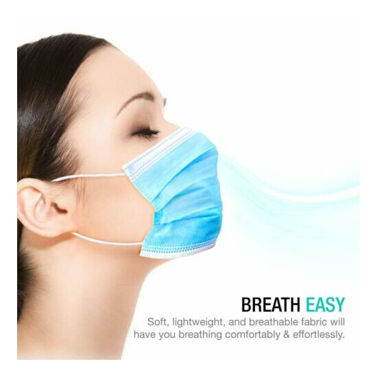 100 Pcs Blue Color Face Mask Mouth & Respirator Masks with Filter Wholesale  image {4}