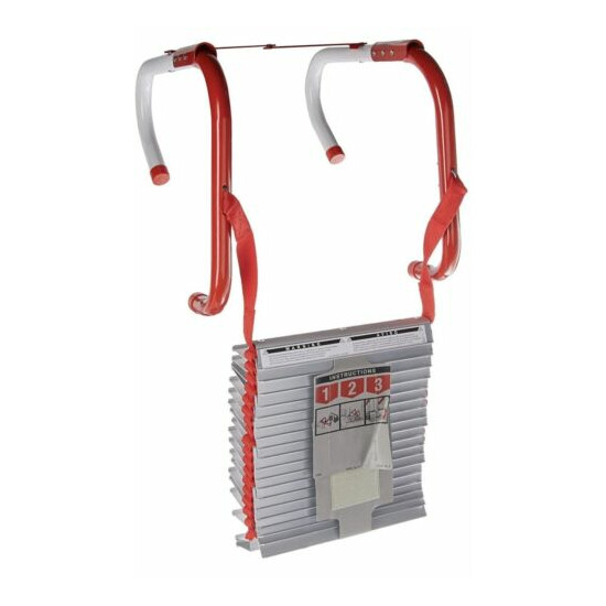 Portable Emergency Fire Escape Ladder Rope Metal Life Home Window 2 Story Safety image {1}