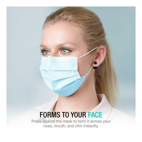 100 Pcs Blue Color Face Mask Mouth & Respirator Masks with Filter Wholesale  image {3}
