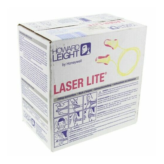 LL30 Howard Leight Laser Lite Ear Plugs CORDED With CORD NRR 32, 100/Pair Box  image {2}