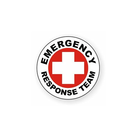 Emergency Response Team Hard Hat Decal \ Helmet Sticker \ Vinyl Label EMT AED image {1}