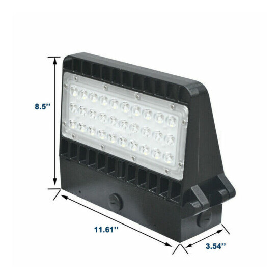 48W Led Wall Pack Lights Fixture Outdoor Commercial Area Security Lighting 2PACK image {10}