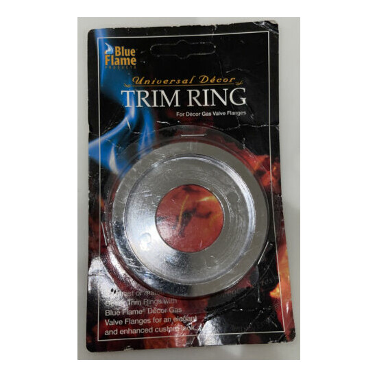 Blue Flame Trim Ring for Decor Gas Valve Flange - Polished Chrome DFR.01 BNIB image {1}