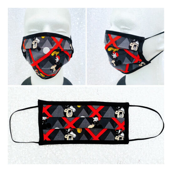 Disney Inspired Minnie Mouse Filter Face Mask Adult Child Reuse Washable Cotton image {33}