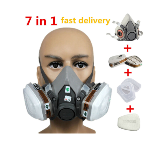 3D Half Face Respirator, LARGE, BRAND NEW, AUGUST 2020 STOCK, respirator paint image {3}