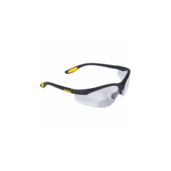 DeWalt Reinforcer RX Black Safety Glasses, Clear Lens 2.0 Diopter #DPG59-120D image {1}